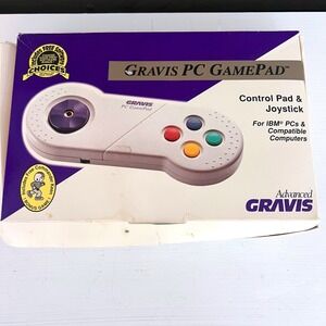 Gravis PC Gamepad‎ Vintage with Box & Instruction Manual Gaming Retro Untested